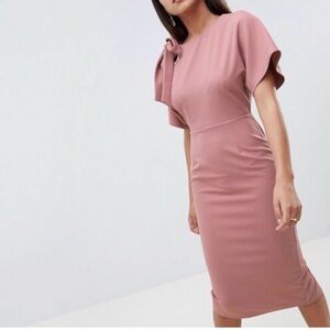 Elegant Pink Midi Dress